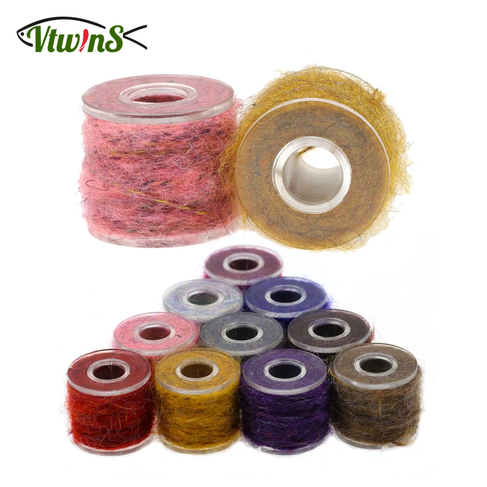 Vwtins Mohair Leech Yarn Corda Dentata Sintetica Leech Nymphs Streamer Worm Fly Leging Materiale Per La Pesca Alla Trota Ninfa Mosche Corpo