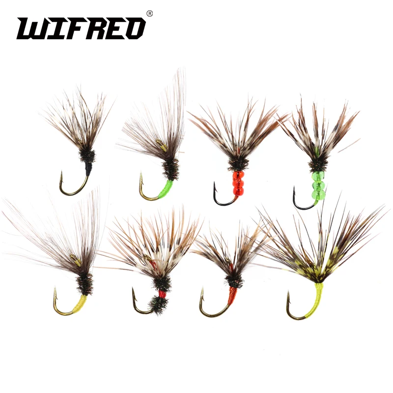 Wifreo 6Pcs #12 Tenkara Fly Trout Fly Fishing Wet Fly Streamer Fly Fishing Mosche Esca Esca Emerger Tossine Ninfa Scatola Con Gancio Spinato