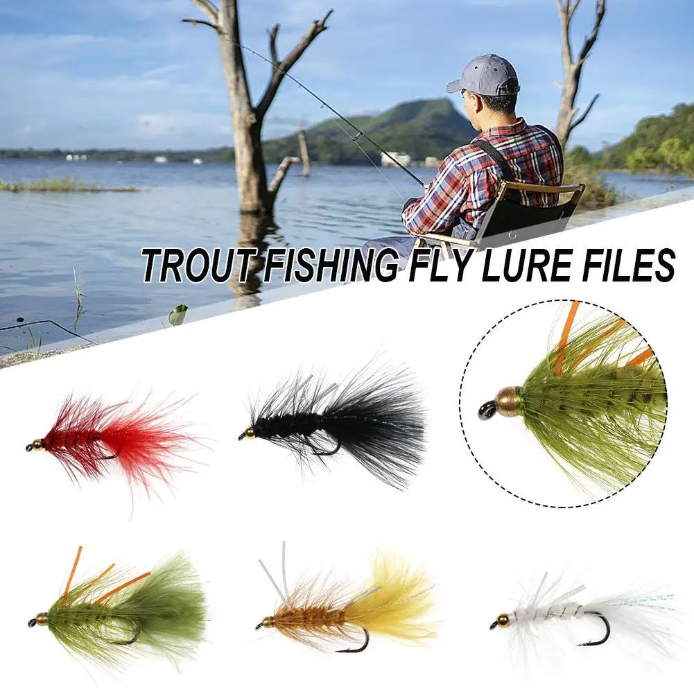 Nuovo 5 Pezzi Wet Dry Fly Fishing Set Ninfa Streamer Poper Mosche Kit Di Legatura Materiale Lure Fishing Box Tackle For Carp Trout