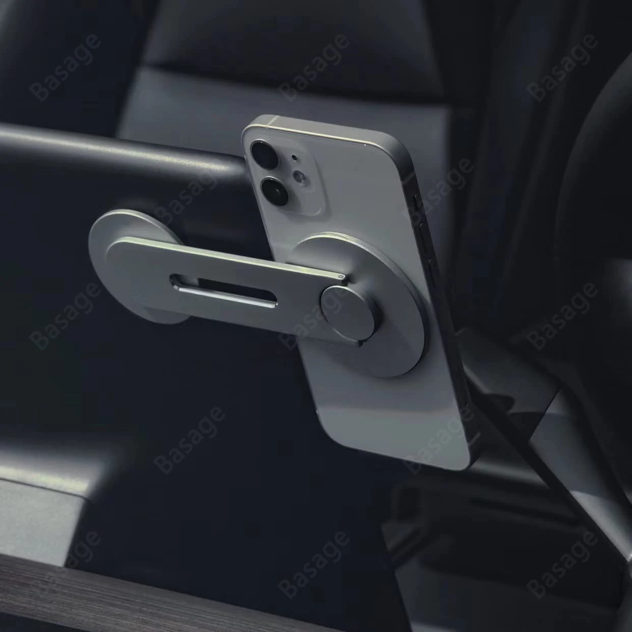 Supporto Per Telefono Da Auto Compatibile Con Tesla Model 3 & Model Y Screen Foldaway Alluminio Invisibile Con Magsafe Fit Tutti I Telefoni