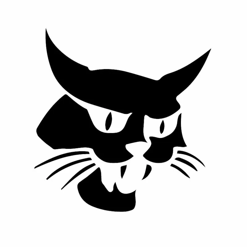 Divertente Bobcat Car Window Vinyl Decal Mascotte Graphic Car Sticker Decor Nero/Argento, 15Cm * 15Cm