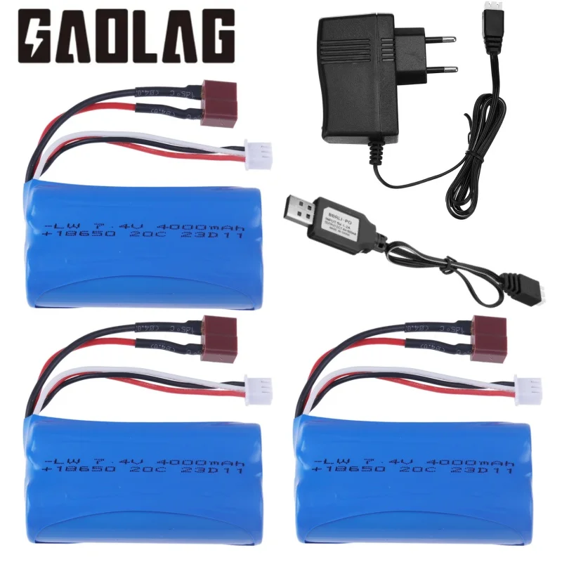 7.4V 4000Mah 18650 Batteria Lipo Per Wltoys 10428 /12428/12423 Rc Ricambi Auto 2S 7.4V Batteria Per Wltoys 144001 A959-B A969-B Q46