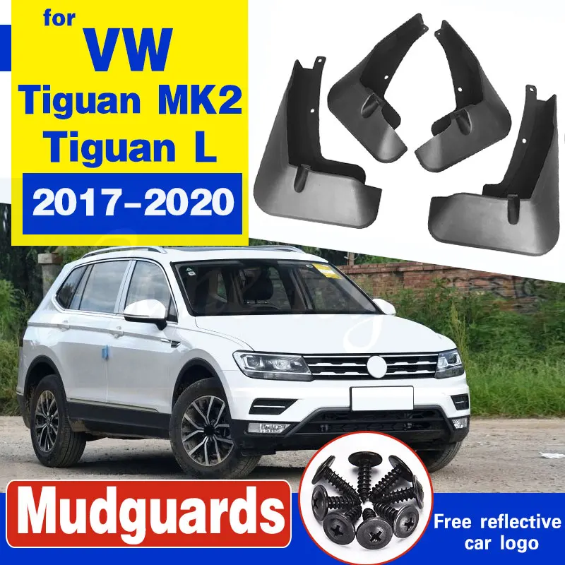 4Pcs Paraspruzzi Auto Anteriore Posteriore Mud Flaps Parafanghi Paraspruzzi Fender Flares Per Vw Tiguan/Tiguan L 2017 2018