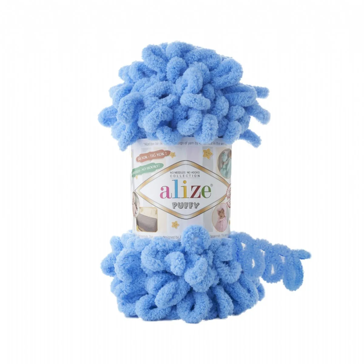 Alize Puffy Knitting Yarn 100 Gr X1 Pcs No Needles Finger Loop Fai Da Te Tessuto Colorato Coperta Maglione Amigurumi % 100 Micropoliestere