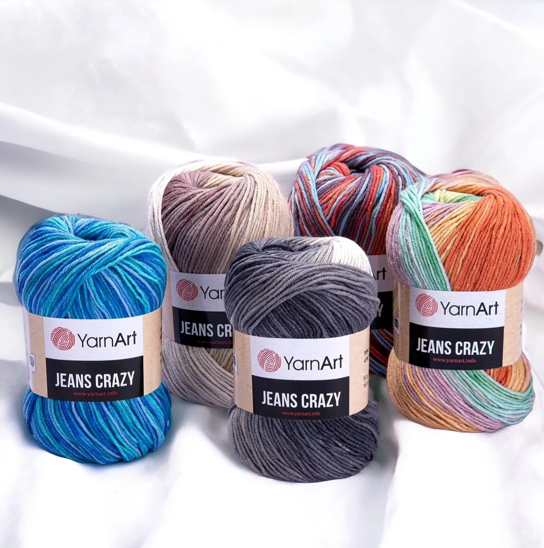 Yarn Art Jeans Crazy Filato Colorato Per Maglieria Amigurumi Craft Crochet Thread Diy Baby Maglieria Maglione Scialle Cardigan Berretti
