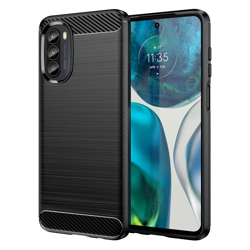 Per Motorola Moto G82 Custodia Per Motorola Moto G82 Cover Shell Paraurti Antiurto Cover Posteriore In Silicone Morbido In Fibra Di Carbonio