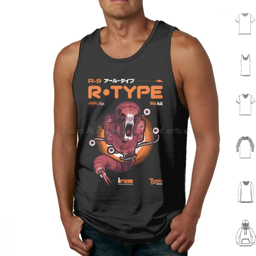 R-Type Retro Vintage Arcade Canotte Gilet Senza Maniche Tipo R Rtype Out Run Irem Corporation Arcadian Retro Vintage Gaming
