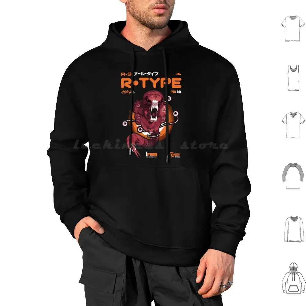 R-Type Retro Vintage Arcade Felpa Con Cappuccio In Cotone Manica Lunga Tipo R Rtype Out Run Irem Corporation Arcadian Retro Vintage Gaming