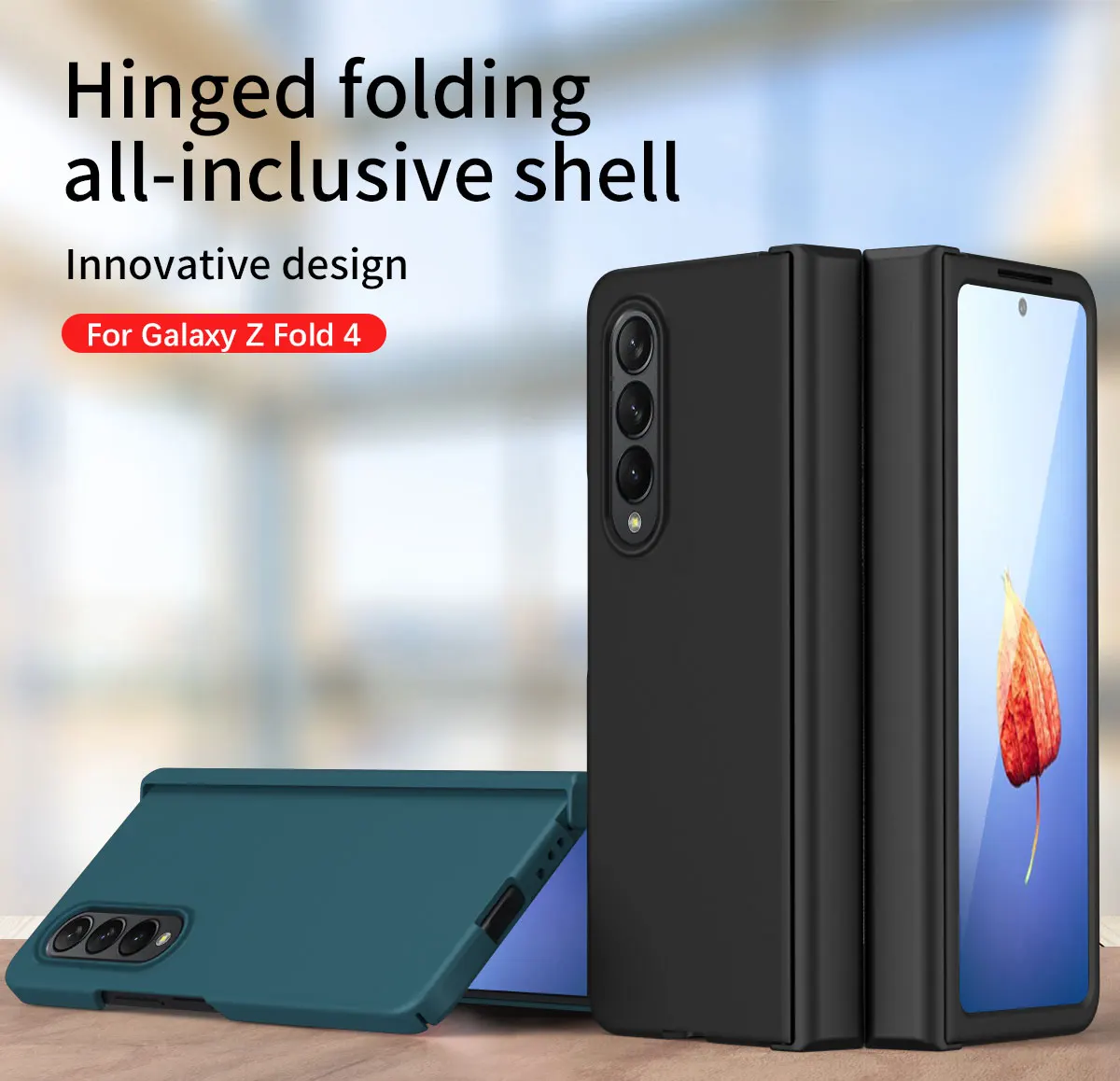 Custodia Per Telefono Con Cerniera In Tinta Unita Per Samsung Z Fold 4 , Z Fold 3, Z Fold 2 Custodia Protettiva Antiurto E Anticaduta