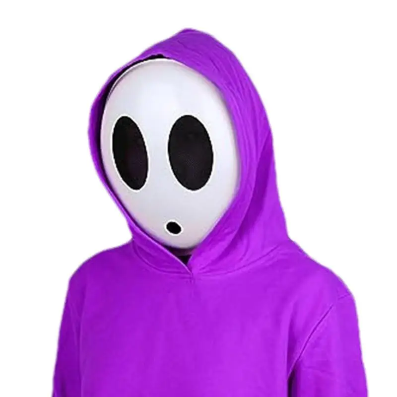 Shy Guy Mask Personality Cosplay Game Super Luigi Bros White Spaventoso Mask Unisex Kid Halloween Costume Accessori Per Feste Puntelli