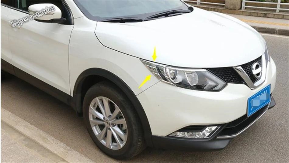 Kit Esterno Lapetus Adatto Per Nissan Qashqai J11 2014 2015 2016 Fari Anteriori Luci Copertura Palpebra Sopracciglio Trim Accessori
