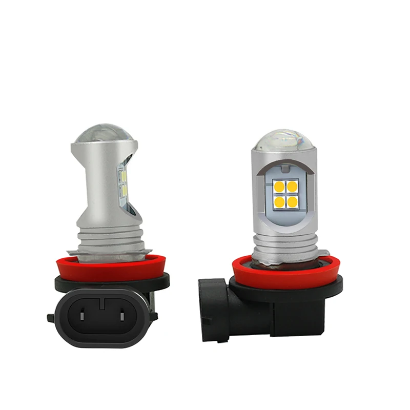 2Pcs H8 H11 H16 Led Fog Light Bulbs High Power 750 Lumens 6000K Xenon White Replace For Fog Light Or Dr