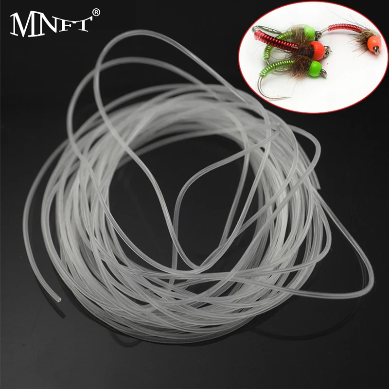 Mnft 1/32 "X 5M Stretching Hollow Midge Tubing Clear Fly Leging Nymphs Stoneflies Chironomids Materiale Per La Legatura Del Corpo