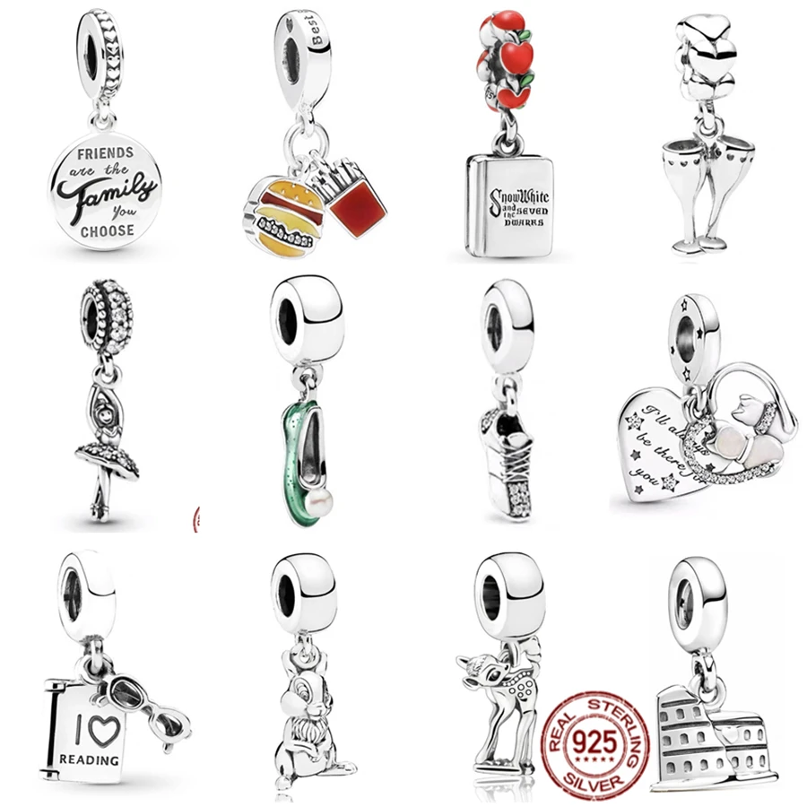 Dancing Girlin Ballerina Shoes Charm Bead 925 Sterling Silver Fit Original Pandora Bracciale Collana Accessorio Gioielli Donna Fai Da Te