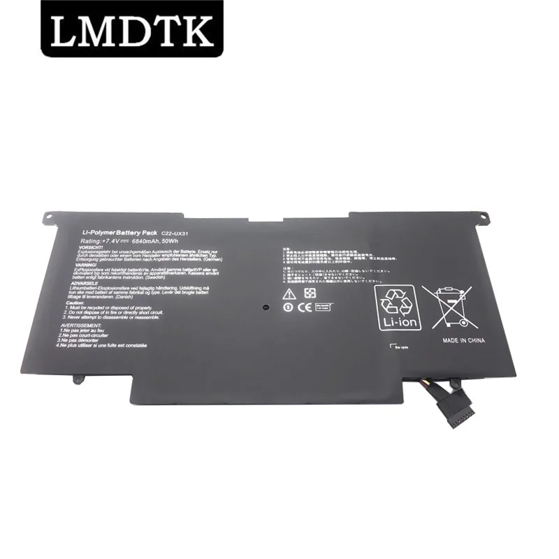 Lmdtk Nuova Batteria Per Laptop Per Asus Zenbook Ux31 Ux31A Ux31E Ux31E-Dh72 C22-Ux31 C23-Ux31 7.4V 50Wh/6840Mah