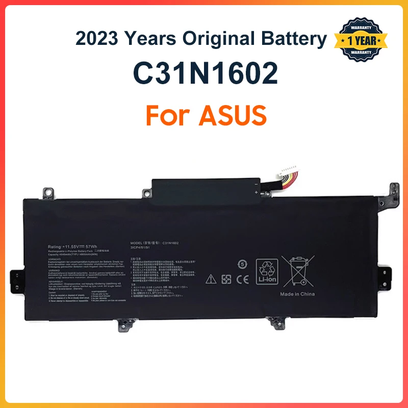 C31N1602 Batteria Per Asus Zenbook U3000 U3000U Ux330 Ux330U Ux330Ua Ux330Ua-1A Ux330Ua-1B Ux330Ua-1C 0B200-02090000