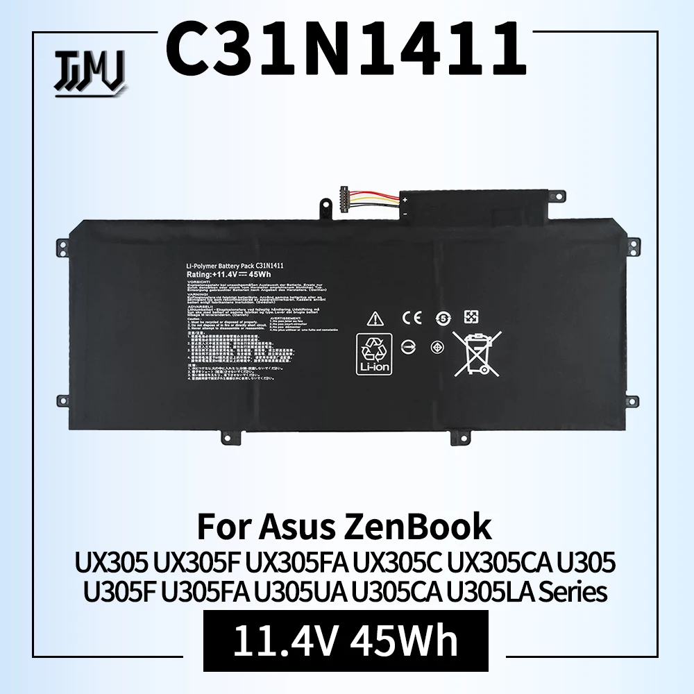 Batteria Per Laptop C31N1411 Compatibile Con Asus Zenbook Ux305 Ux305F Ux305Fa Ux305C Ux305Ca U305 U305F U305Fa U305Ua U305Ca U305La