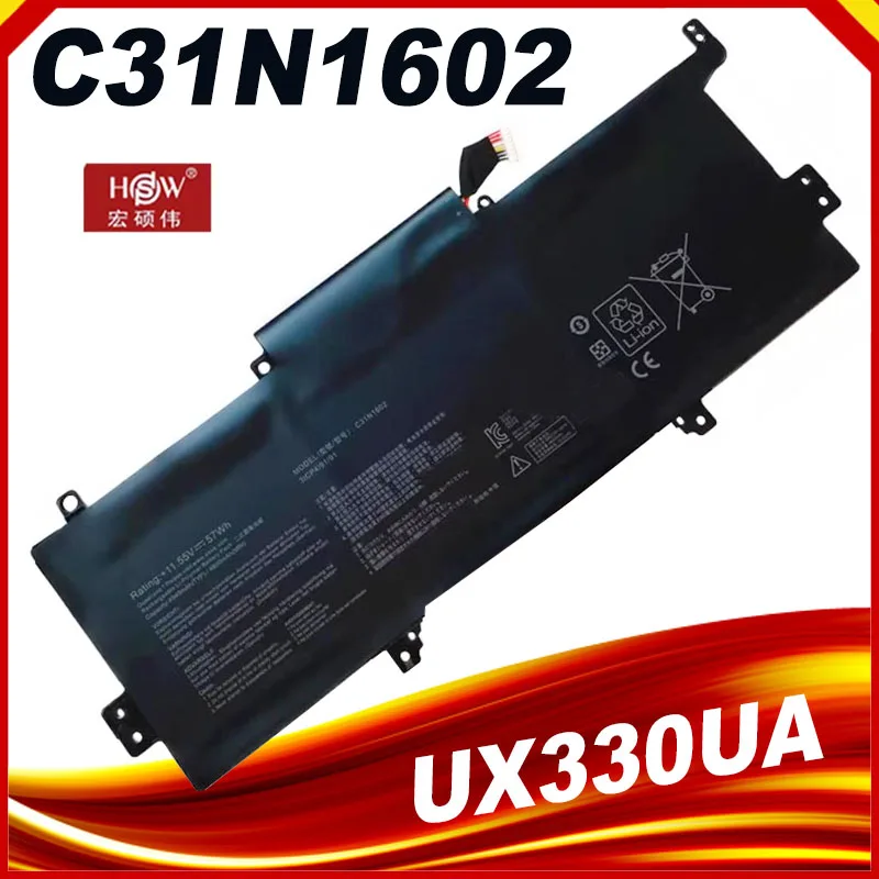 C31N1602 Batteria Per Asus Zenbook U3000 U3000U Ux330 Ux330U Ux330Ua Ux330Ua-1A Ux330Ua-1B Ux330Ua-1C 11.55V 57Wh