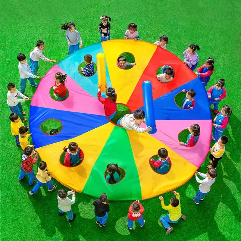 Multi Persona Interazione Giocattolo All'Aperto Whack-A-Mole Arcobaleno Ombrello Paracadute Gioco Arcobaleno Ombrello Paracadute Giocattoli Per Bambin