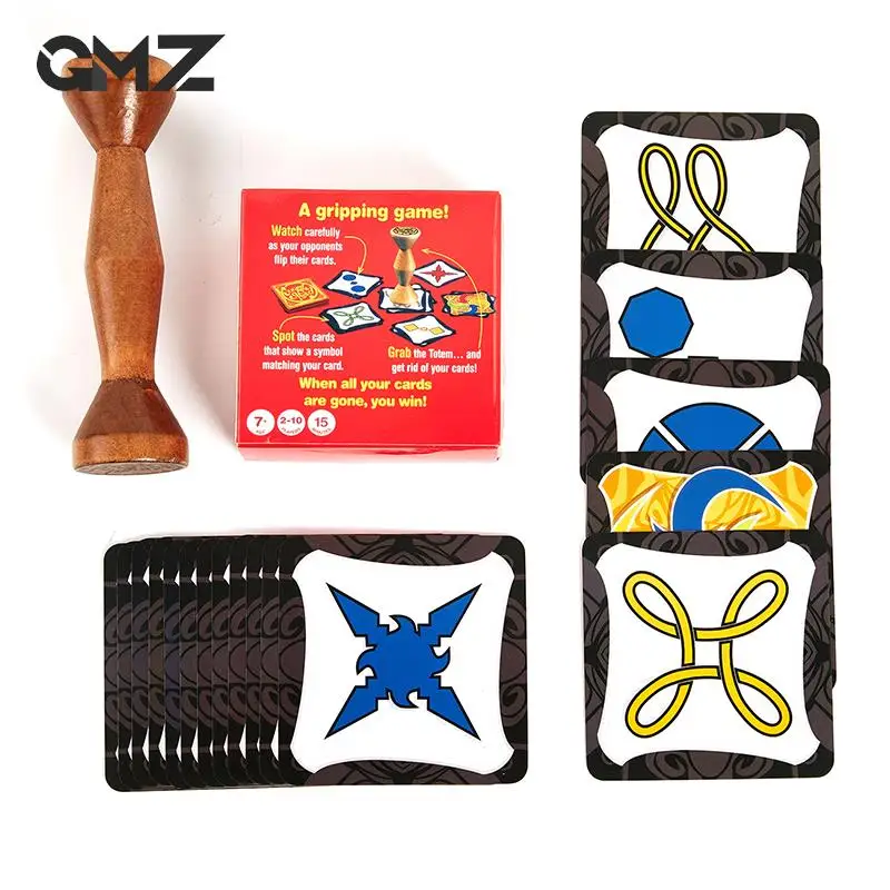 Jungle Board Game Brown Wood Token Run Fast Pair Forest Speed Party Cards Game For Kids Family Table Game