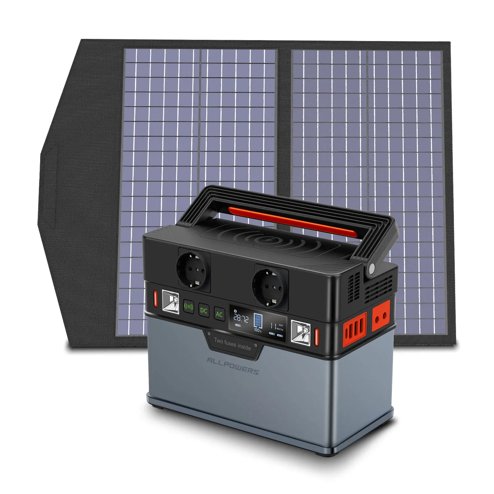 Allpowers Centrale Elettrica Portatile 288Wh / 78000Mah Generatore Solare Con Pannello Solare Pieghevole Da 100W Alimentatore Di Emergenza All'Aperto
