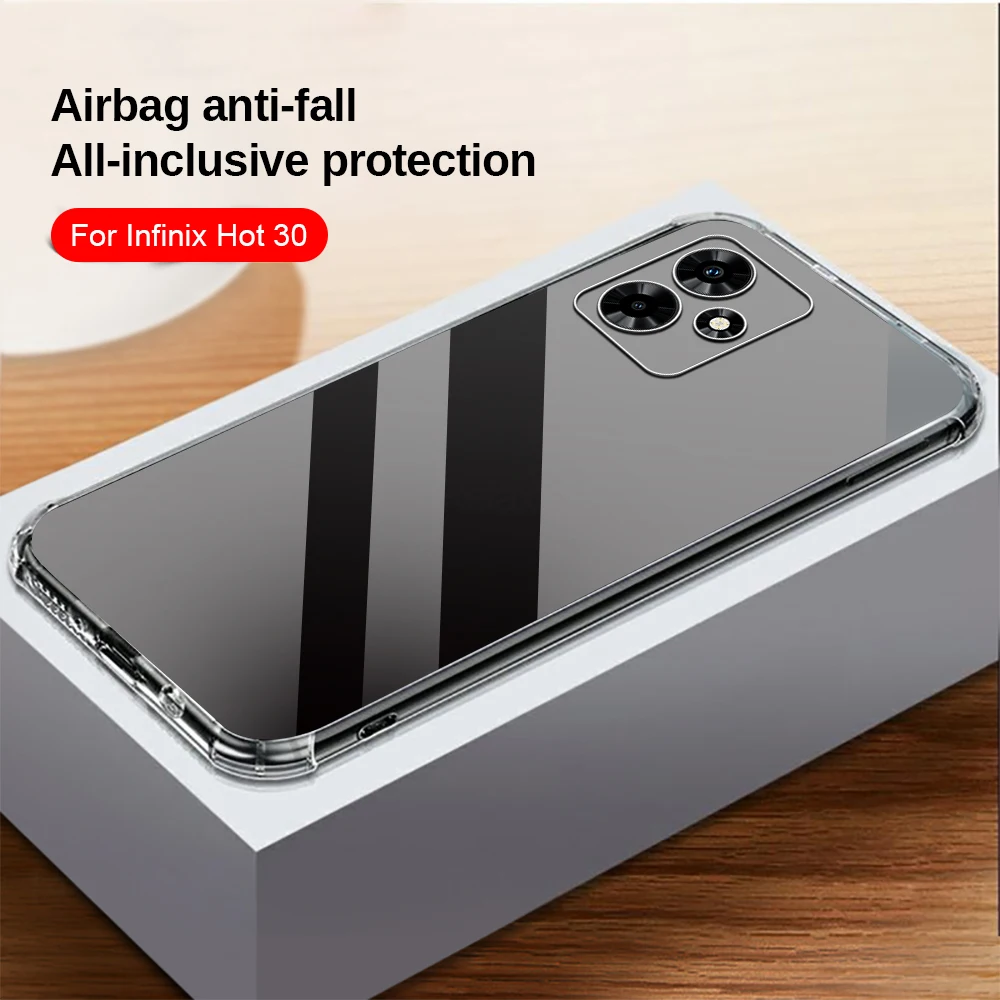 Airbag Silicone Cover Trasparente Coque Per Infinix Hot 30 4G 6.78 Pollici Custodia Antiurto Slim Phone Shell Infiniti Hot30 X6831 2023