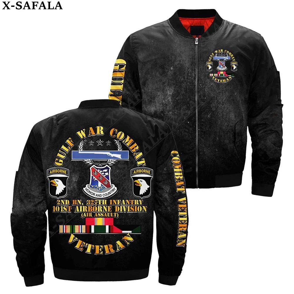 101St Airborne Army Veterano 3D Bomber Giacche Giacca Con Cerniera Cappotto Spesso Casual Unisex Harajuku Uomo Donna Streetwea-1