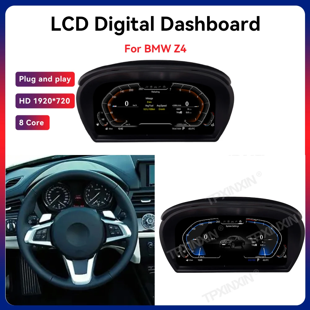 Per Bmw Z4 Car Digital Cruscotto Panel Virtual Instrument Cluster Cockpit Lcd Tachimetro Multimedia Gps