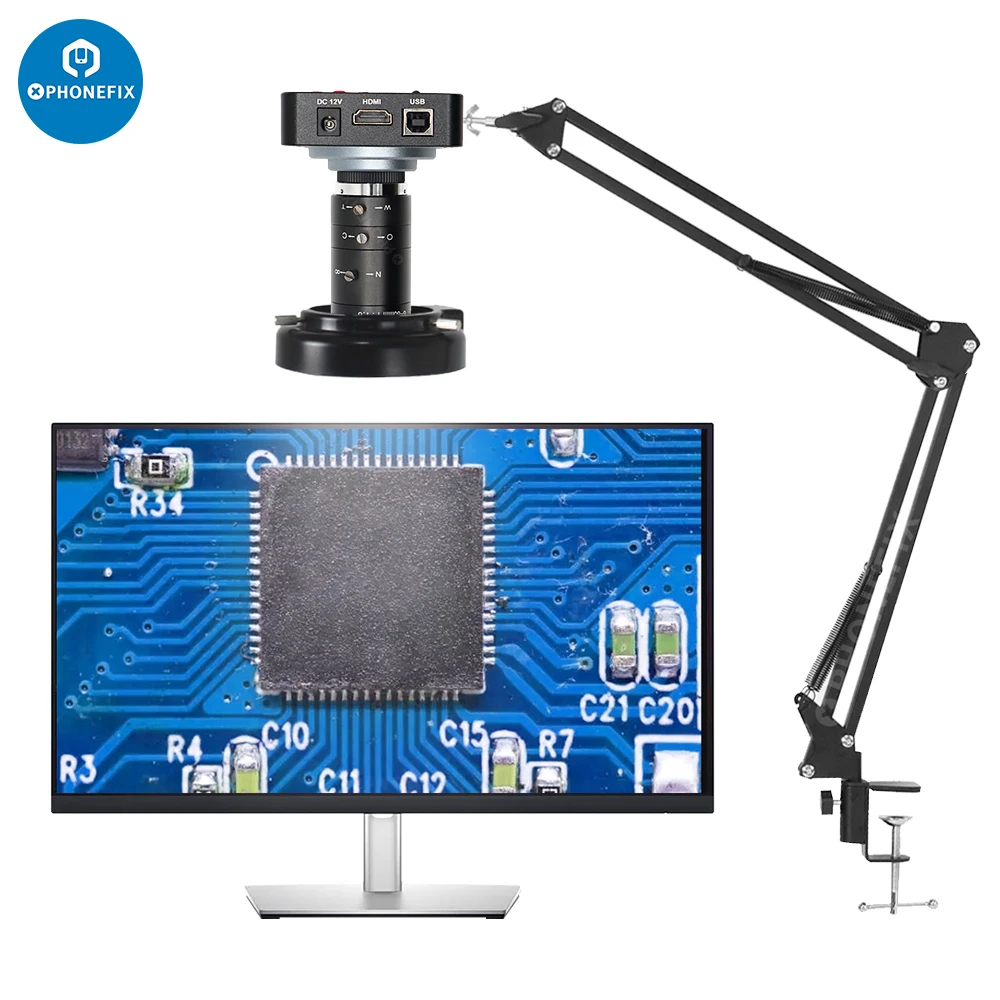 Big Visual Field 6-60Mm Cctv Lens 2K 38Mp Hdmi Camera Registrazione Video 1080P Usb Industrial Cs-Mount Camera Per La Riparazione Del Pcb Del Telefono