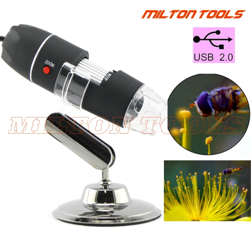 Usb Digital Microscope 50X ~ 500X2 Mp Con 8 Led Video Camera Magnifier 500X Zoom Di Ingrandimento Con Vendita Al Dettaglio Box