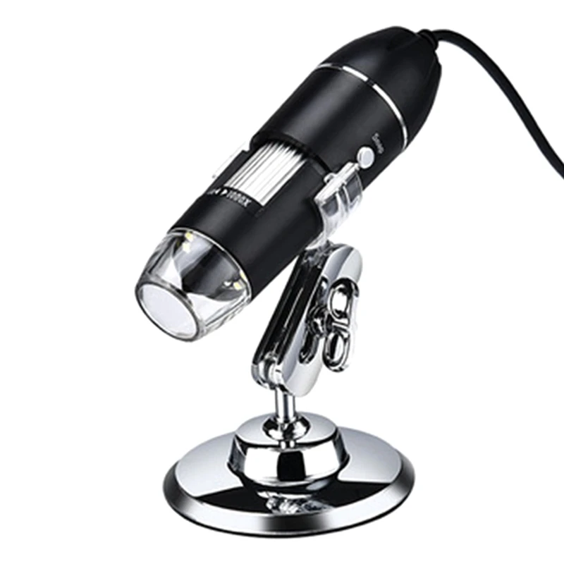 Microscopio Digitale Usb 3 In 1, Fotocamera Endoscopica, Ingrandimento Regolabile Con Staffa Per Pc, Vendita Al Dettaglio 1600X