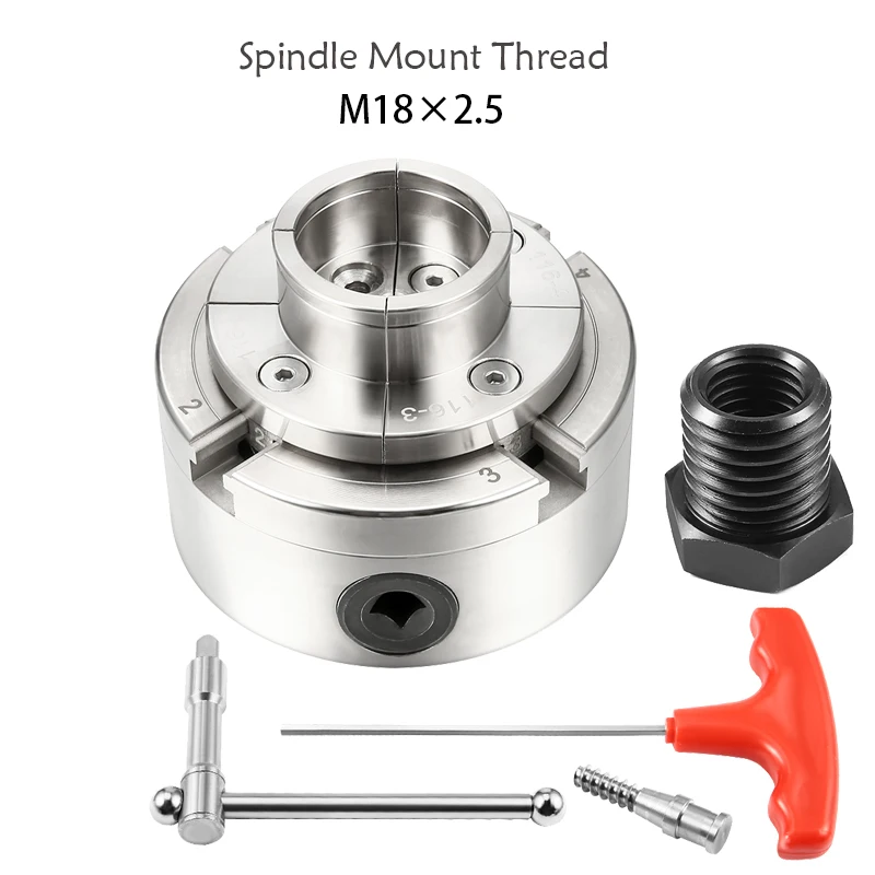 M33 M18 Mandrino Scroll Divisivo Head4-Jaws Autocentrante Accessori Per Macchine Per La Lavorazione Del Legno Strumenti 4 "Scroll Chuck Tornio Strumen