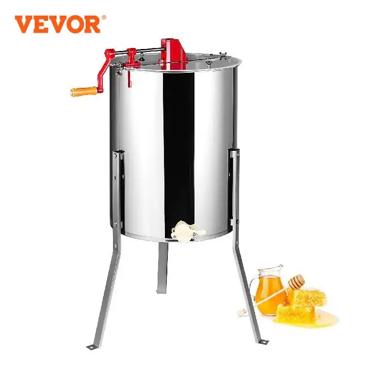 Vevor Honey Extractor 4/8 2/4 Telaio Elettrico In Acciaio Inox A Nido D'Ape Spinner Manovella Miele Centrifuga Attrezzatura Per Apicoltura