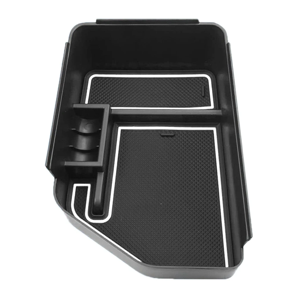 Center Console Organizer Tray For 2022+ Kia Ev6 Armrest Storage Box Interior Accessories With Coin Holder, White