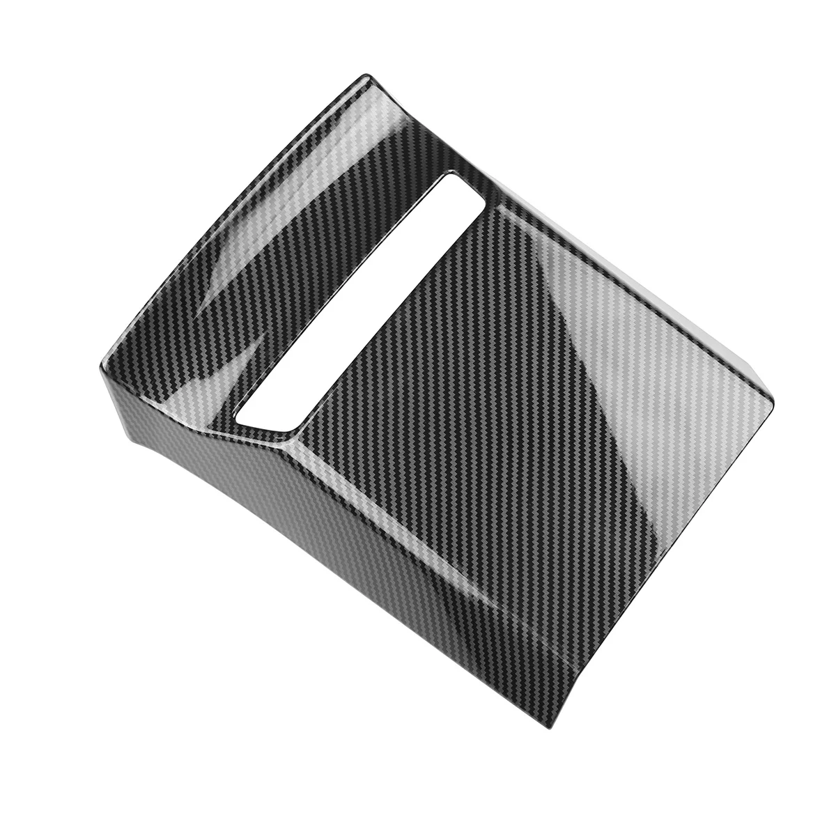 Car Carbon Fiber Front Usb Plug Frame Anti-Kick Panel Cover Trim Per Kia Ev6 2021