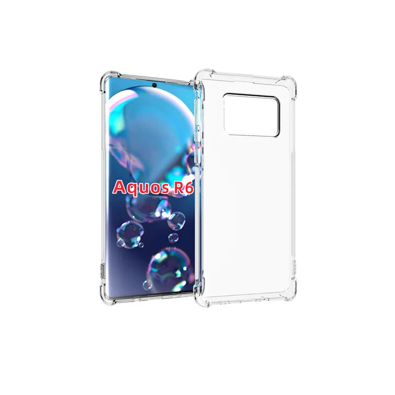Per Sharp Aquos R6 Custodia Per Cellulare Trasparente All-Inclusive Tpu Copertura Protettiva In Silicone Anti-Caduta A Quattro Angoli Morbida