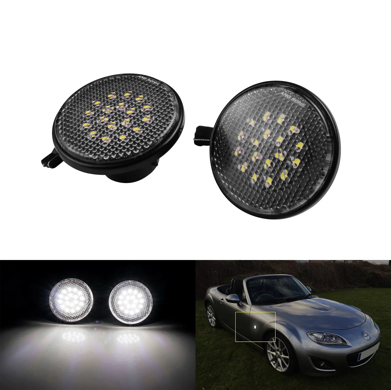 2Pcs Indicatore Laterale Led Ripetitore Lampade Per Mazda Mx5 Mk1 Mk2 Mk3 1990-2015