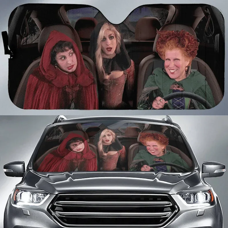 Hocus Pocus Parasole Per Auto Sarah Sanderson Winifred Sanderson Mary Sanderson Parabrezza Per Auto, Accessori Per Auto