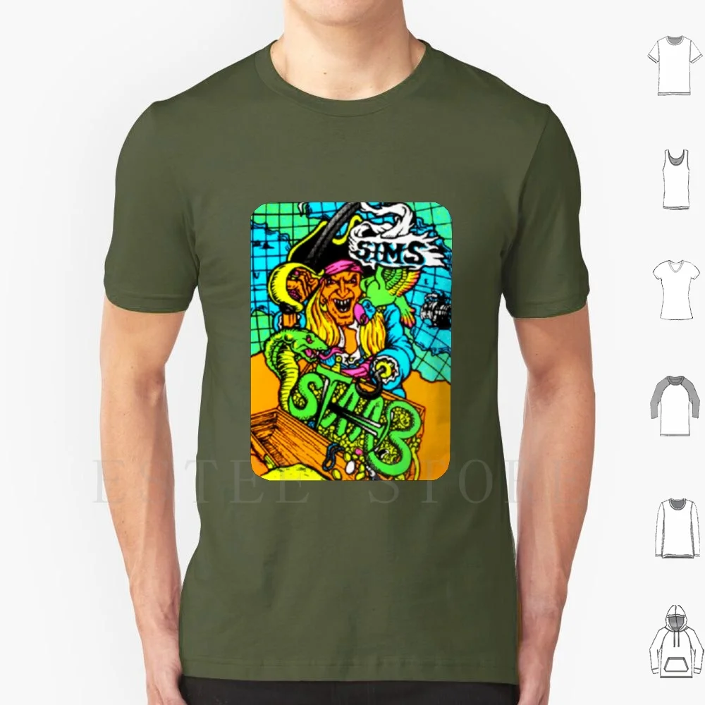 Sims Kevin Staab T Shirt Cotone Uomo Stampa Fai Da Te Sims Pirate Tresor Snake Kevin Staab Legenda Skate Skateboard Old School Monete Mappa