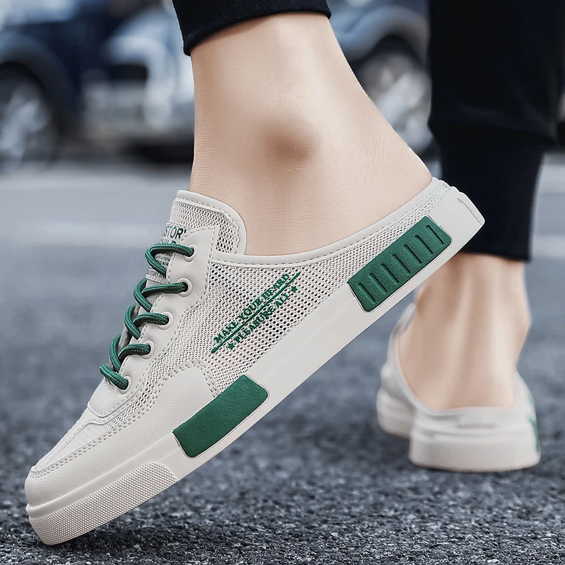 2023 Scarpe Da Uomo Con Mezzo Rimorchio A Fondo Piatto Comode E Traspiranti Da Uomo Nuove Stringate Da Uomo