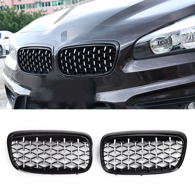 Griglia Paraurti Anteriore F45 Griglia Racing Per Bmw Serie 2 Active Tourer F45 214D 216I 218D 220I 225I Griglia Rene Stile Diamante