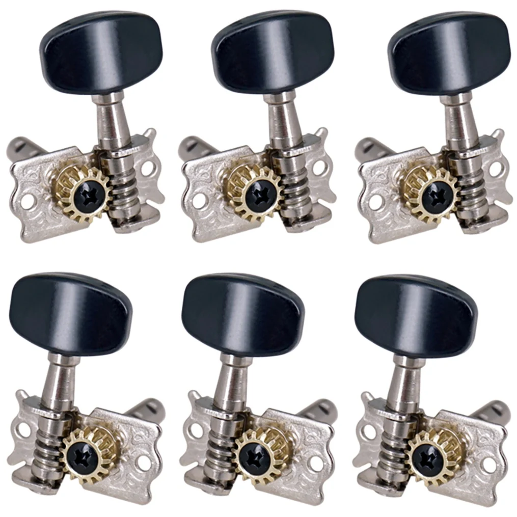 6Pcs 3 R3L Guitar Tuning Pioli Open Machine Heads Acustica Folk Guitar Tuning Peg Tuner Parts
