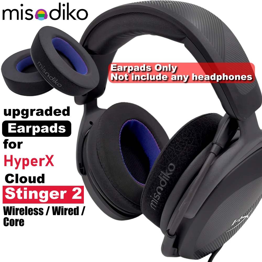 Auricolari Misodiko/Pad Per Fascia Compatibile Con Hyperx Cloud Stinger 2-Wireless/Cablato/Core