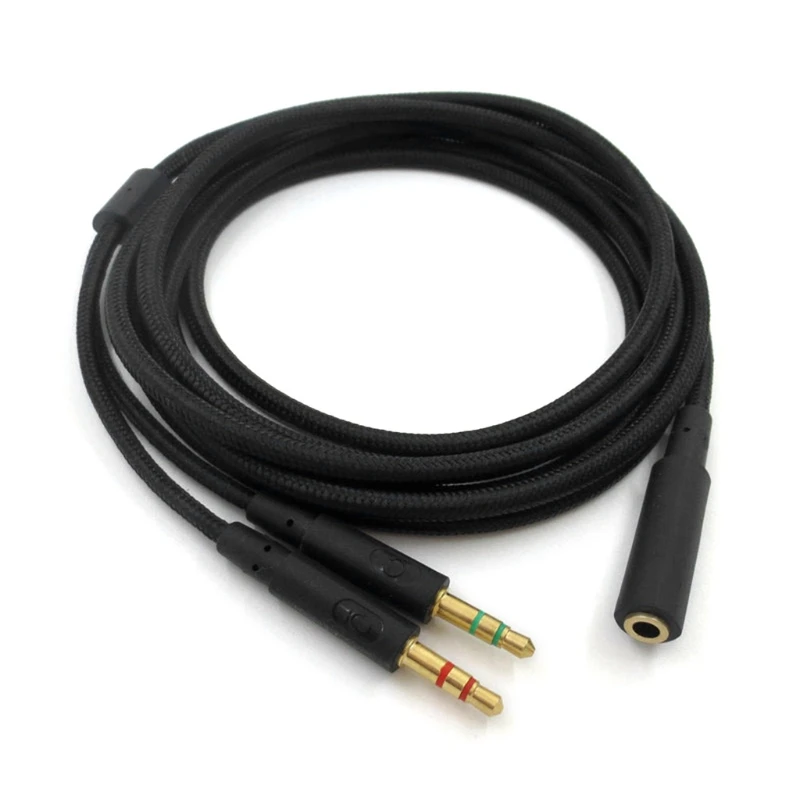 Cavo Di Estensione Per Cuffie Da Gioco 2 In 1 Universale Da 3.5Mm Per Hyperx Cloud Ii/Per Cuffie Da Volo Alpha/Cloud Per Comp X6Hb