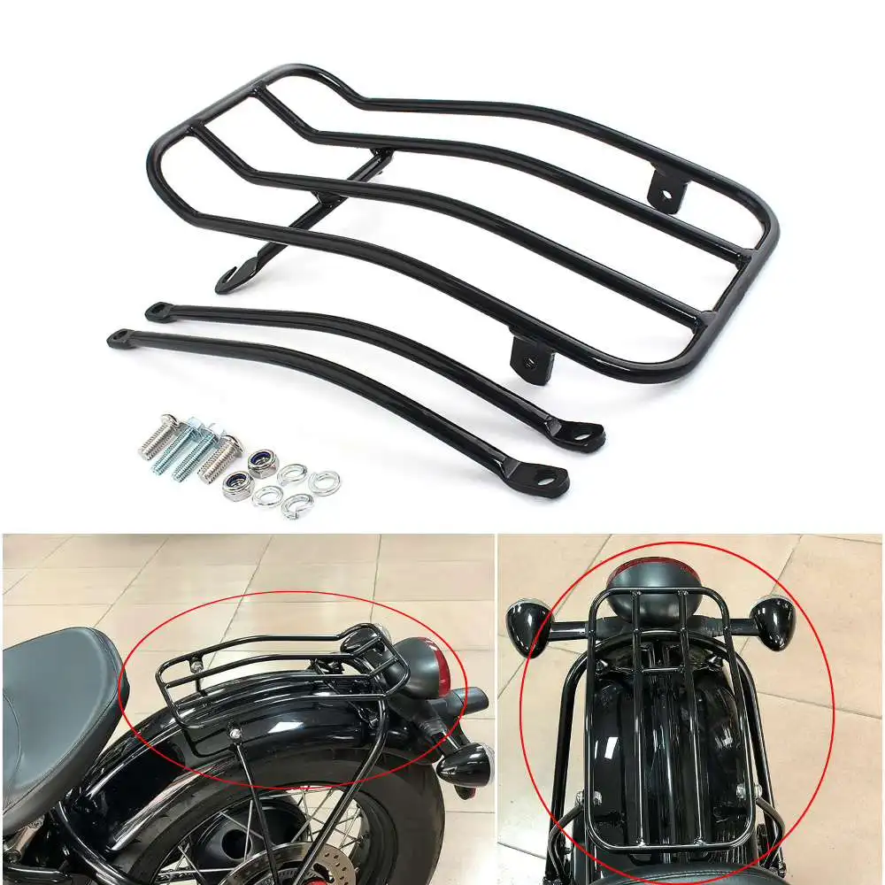 Moto Solo Seat Portapacchi Posteriore Portapacchi Scaffali Portabagagli Per Triumph Bonneville T100 Bobber 17-20 Acciaio Nero
