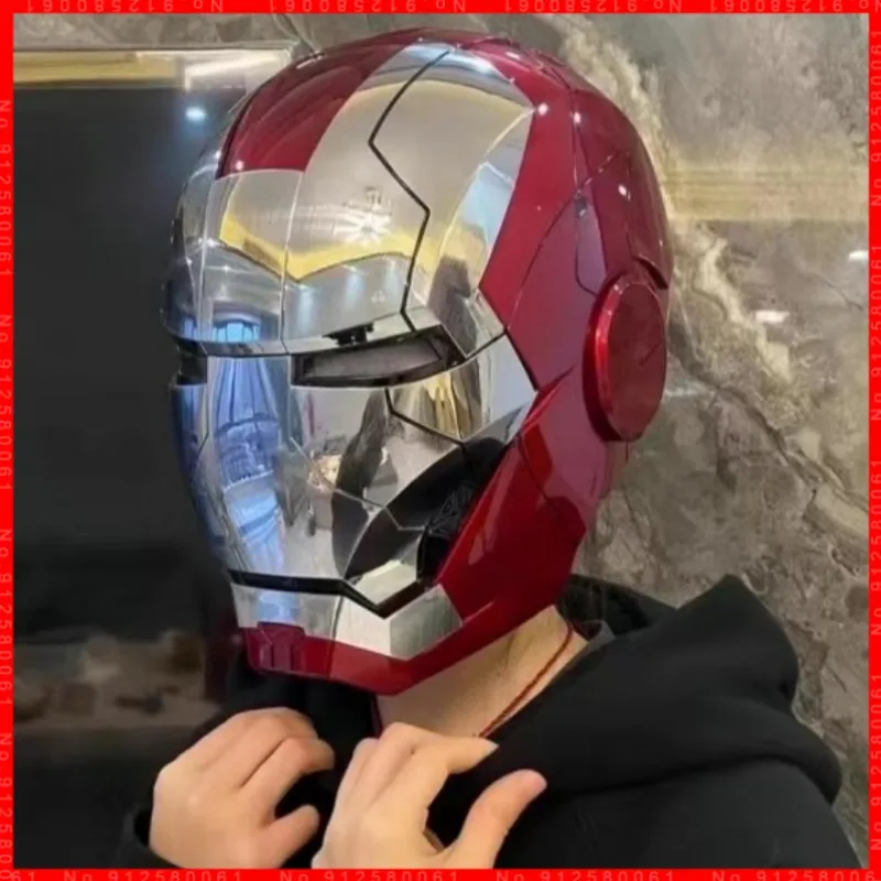 New Marvel Iron Man Mk5 War Machine Helmet Cosplay 1:1 Casco Elettrico Open Close Cinese English Voice Rc Toy Regalo Di Compleanno