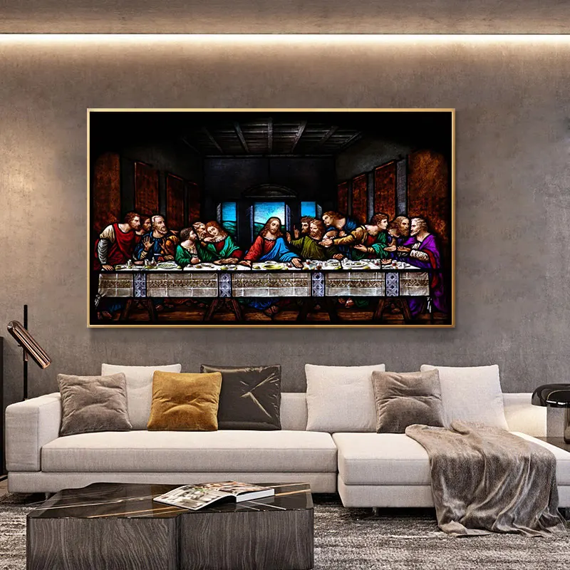 Gesù L'Ultima Cena Nordic Poster E Stampe Su Tela Pittura Scandinavo Foto Arte Della Parete Per Soggiorno
