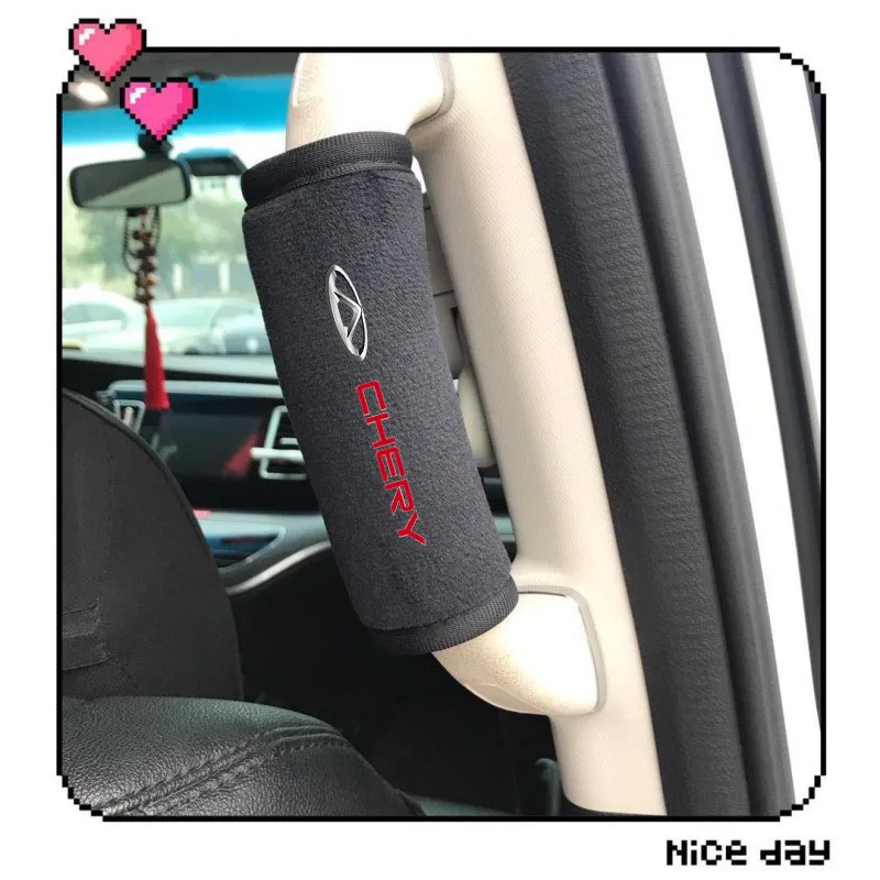 2Pcs Car Inner Roof Handle Cover Car Door Bracciolo Pull Pad Per Chery Qq Tiggo 2 3 4 7 8 Pro T11 Arrizo 3 A13 Fulwin Car