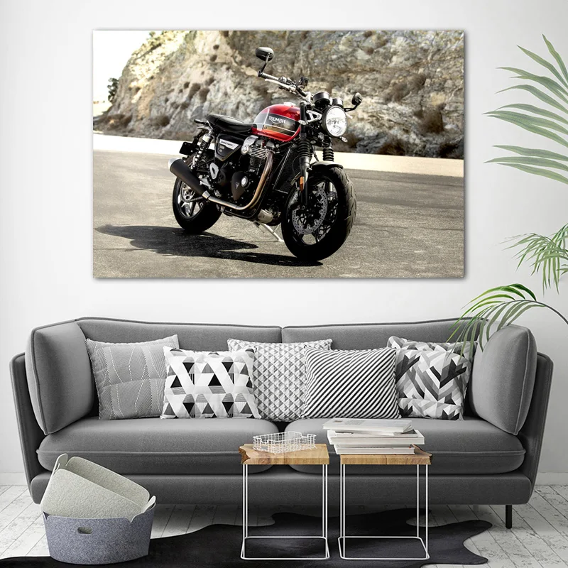 Veicoli Moto Triumph Speed Twin Modern Wall Art Picture Poster Dipinti Su Tela Per Decorazioni Soggiorno Decorazioni Per La Casa