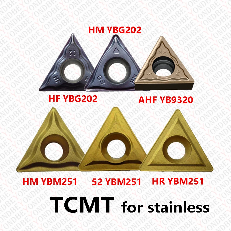 Tcmt Tcmt110202-Hf Tcmt110204 Tcmt16T304 Tcmt16T308-Hm-Ahf-52 Tcmt220408-Hr Ybg202 Ybm251 Yb9320 Inserti In Metallo Duro Per Acciaio